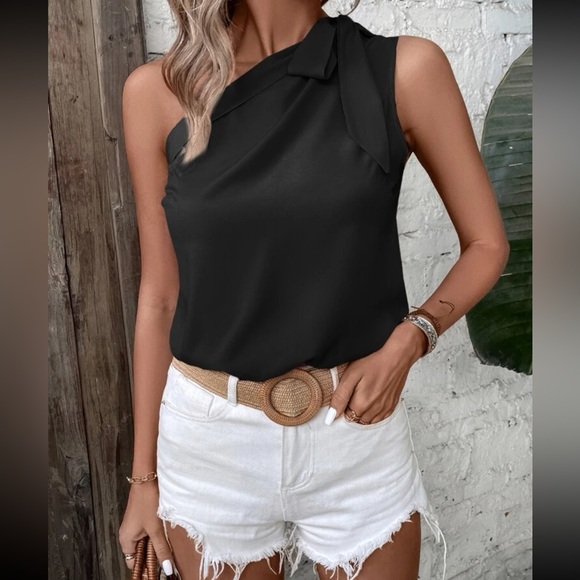 Boho one shoulder knot shoulder bodysuit - Picture 5 of 5